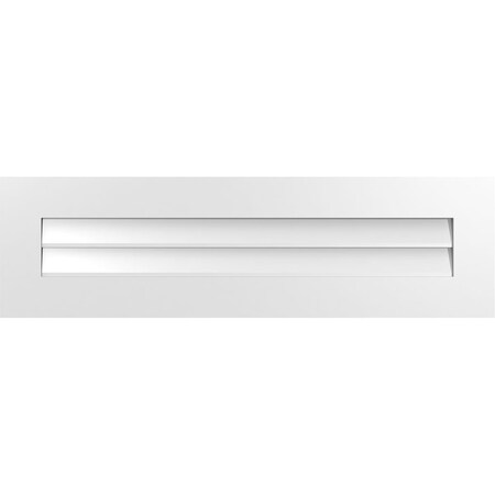 Ekena Millwork Vertical Surface Mount PVC Gable Vent: Non-Functional, w/3-1/2"W x 1"H, Standard Frame, 42"W x 12"H GVPVE42X1201SN